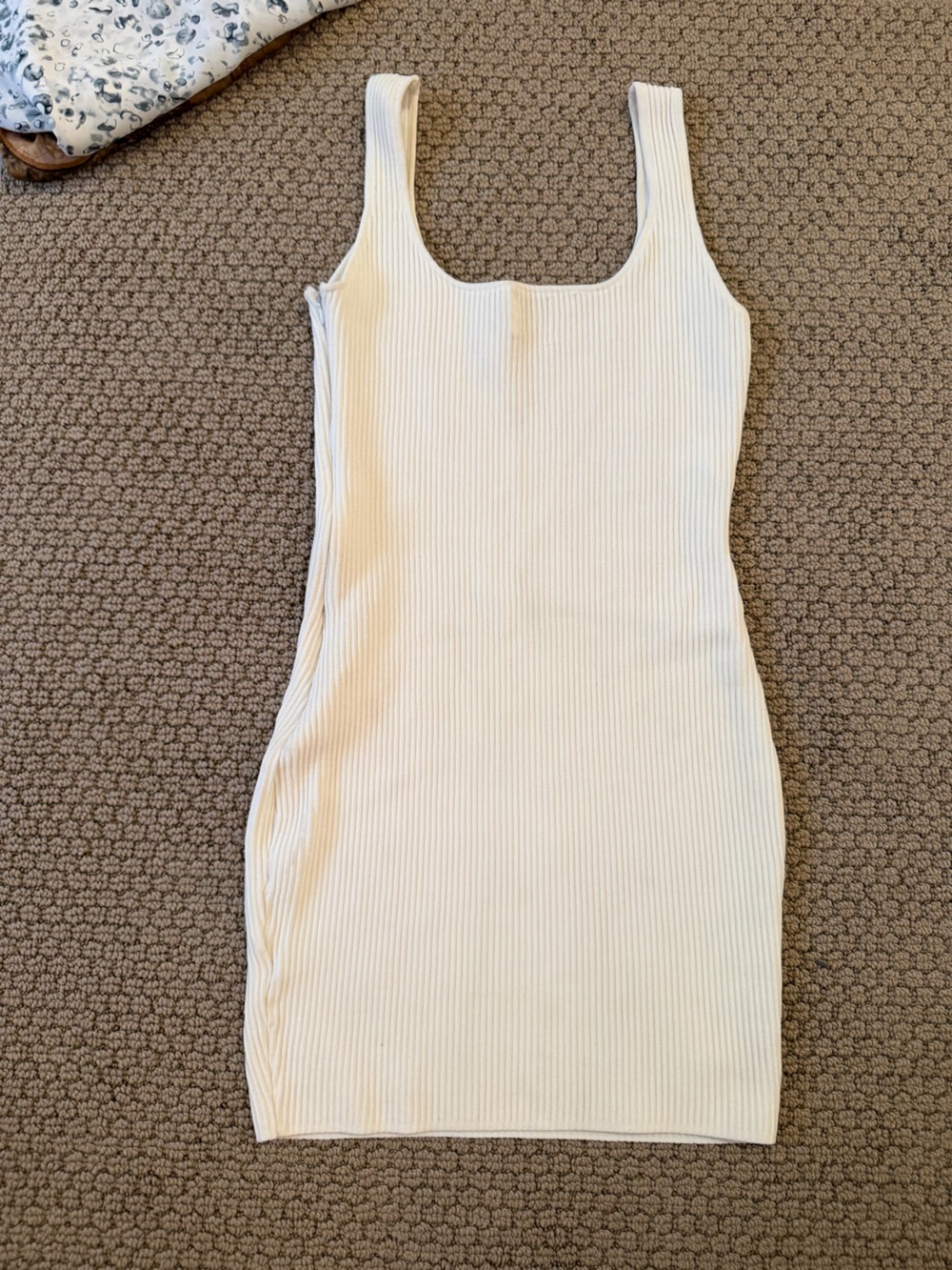 Princess Polly Cream Ribbed Mini Dress - Picture 7 of 8